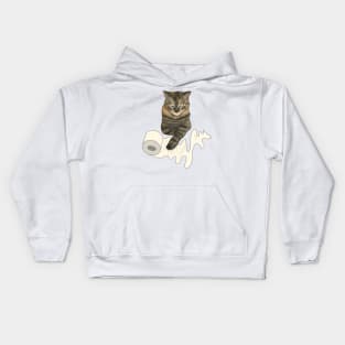 Sassy The Cat, Master of Toilet Paper Kids Hoodie